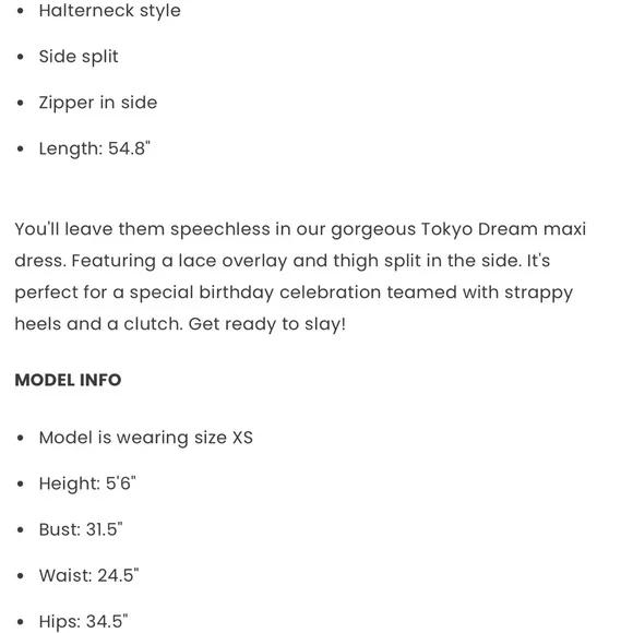 White Halter Maxi Dress with Slit - Picture 4 of 4